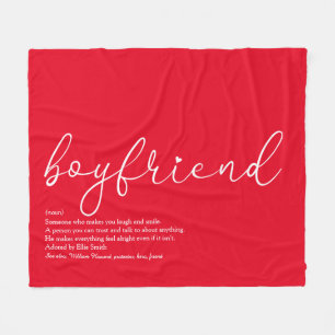 Cobertor De Velo Definição de Namorado Script Coração Amor Vermelho