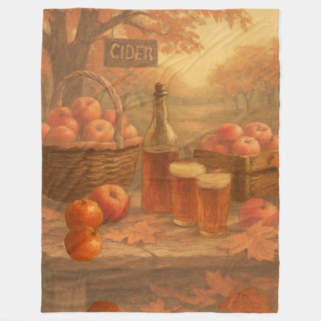Cobertor De Velo Degustação de Cider Rústico - Outono's Pour (Frente)