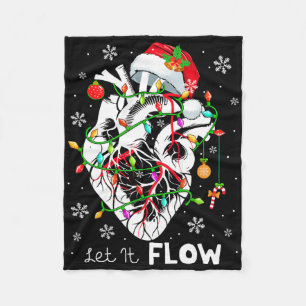 Cobertor De Velo Deixe Fluindo Xmas Anatomia Papai Noel Coração Par