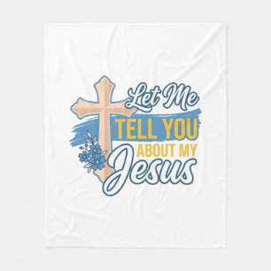 Cobertor De Velo Deixe-me contar-lhe sobre a minha camiseta cristã 