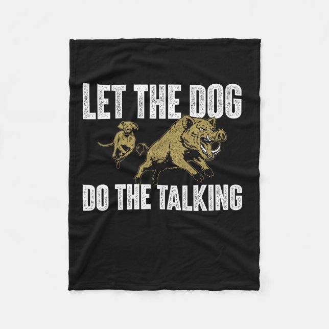 Cobertor De Velo Deixe O Cachorro Falar - Caçador De Barcos Selvage (Frente)