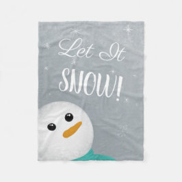 Cobertor De Velo Deixe-o nevar Snowman Fleece Blanket