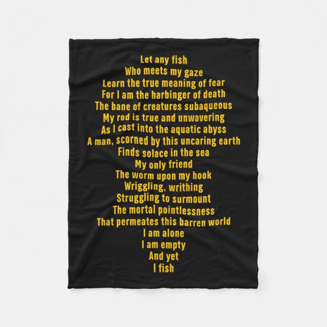 Cobertor De Velo Deixe Qualquer Peixe Que Conheça Minha Citação Eng (Frente)