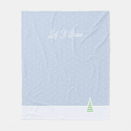 Cobertor De Velo Deixem-na nevar Bolinhas azuis de gelo de árvore d