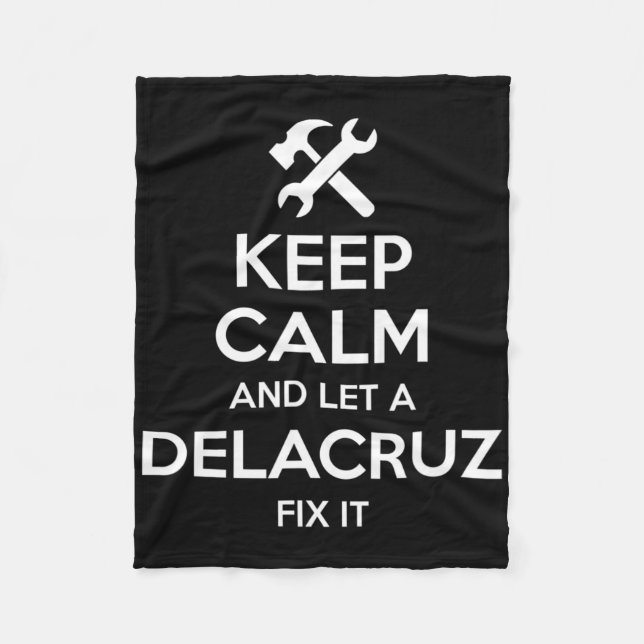 Cobertor De Velo Delacruz Funny Surname Birthday Family Tree Reunio (Frente)