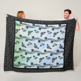 Cobertor De Velo Delfinírios e Borboletas no céu