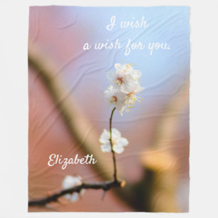 Cobertor De Velo Delicar as flores do damasco japonês