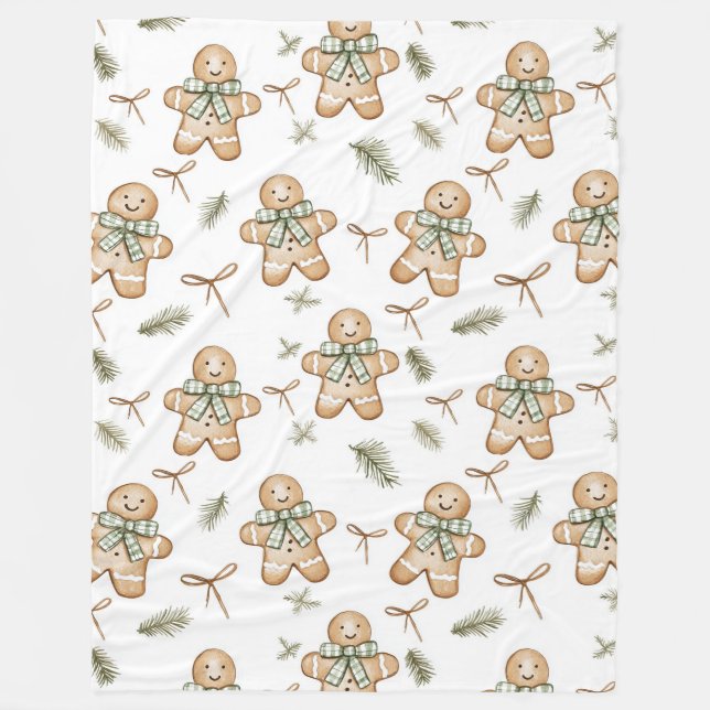 Cobertor De Velo Deliciosos Biscoitos de Gengibre com Creme Verde p (Frente)