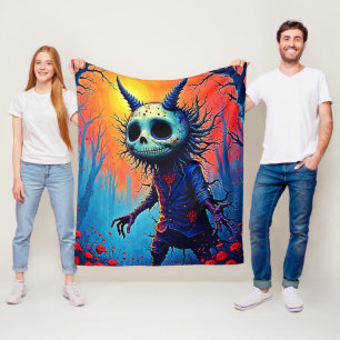 Cobertor De Velo Demônio assustador na Design Spooky Woods