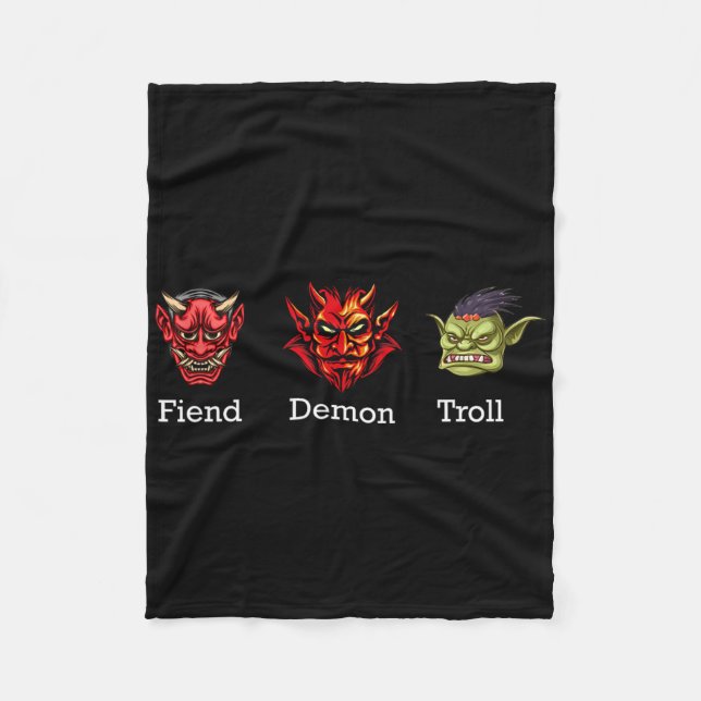 Cobertor De Velo Demônio Troll Sutil Anti Trump  (Frente)