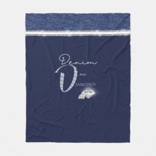 Cobertor De Velo Denim & diamantes