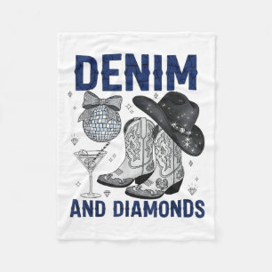Cobertor De Velo Denim E Diamantes Ocidentais Mulheres Boot Jeans R