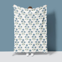 Denim Empoeirado Aconchegante & Floral Pêssego