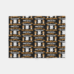 Cobertor De Velo Dental Lab Technician Coffee and Wax Dentist Tech