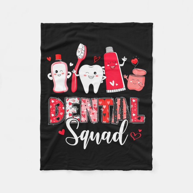 Cobertor De Velo Dental Squad Dental Istant Dentist Happy Valentine (Frente)