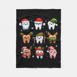 Cobertor De Velo Dentes de Natal Dentais Engraçados Dentista de Nat