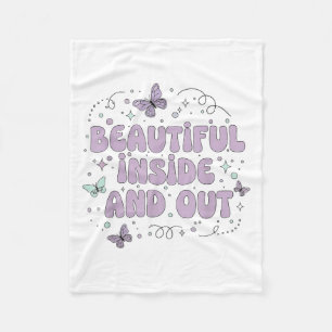 Cobertor De Velo Dentro Bonita E Lavanda De Borboleta Gira De Fora 