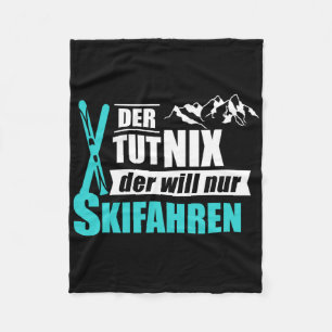 Cobertor De Velo Der Will Nur Skiing Ski Winter Sports Gift