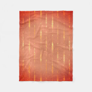 Cobertor De Velo Derramamento em laranja dourado listrado