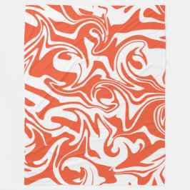 Cobertor De Velo Derramar - Laranja e Branco