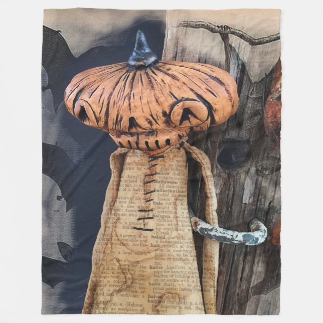 Cobertor De Velo Derrame de Halloween quente e ensopado com queda d (Frente)