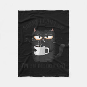 Cobertor De Velo Desculpe, Não Posso Ir Sou Um Gato Indoor Gato Div