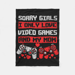 Cobertor De Velo Desculpem Garotas Eu Só Amo Video Games E Meu Namo