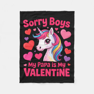 Cobertor De Velo Desculpem rapazes papai é o valentine unicórnio ad
