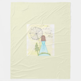 Cobertor De Velo Deseje uma garotinha dandelion