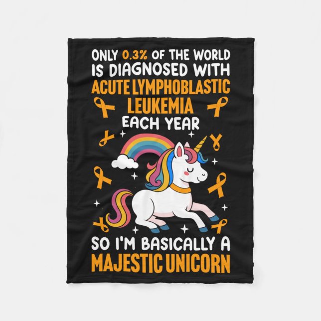 Cobertor De Velo Desempenho de Guerreiro de Leucemia Linfática Agud (Frente)