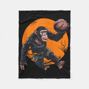 Cobertor De Velo Desenhar de macaco de basquete de basquete de basq