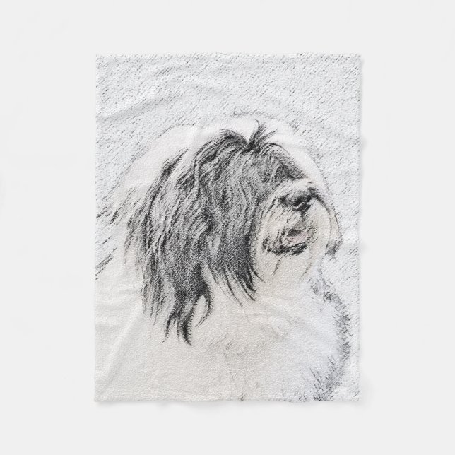Cobertor De Velo Desenho Collie Com Carapaça - Arte Cachorra Origin (Frente)
