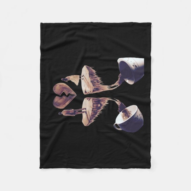 Cobertor De Velo Desenho com desenho de café (Frente)