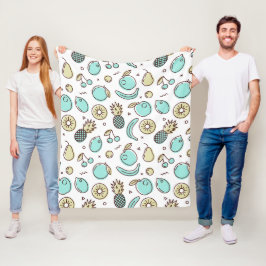 Cobertor De Velo Desenho da Linha de Sumário do Padrão de Fruta Bon