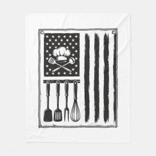 Cobertor De Velo Desenho de Camisa de Utensílios de Cozinha Bandeir