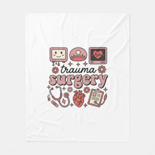 Cobertor De Velo Desenho de Camisa Vetorial Médica Vintage de Cirur