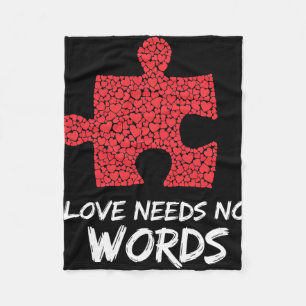 Cobertor De Velo Desenho de Coração Puzzle Amor Não Precisa de Pala