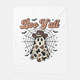 Cobertor De Velo Desenho de Halloween Fantasma Ocidental Boo Yall