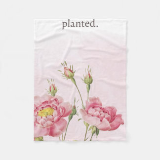 Cobertor De Velo Desenho de Peônia em Aquarela Floral Plantada | El