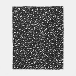 Cobertor De Velo Desenho de Posy Branco em Preto