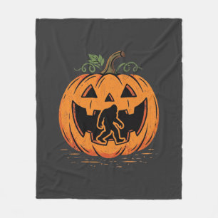 Cobertor De Velo Desenho de silhueta de abóbora de Halloween do Pé
