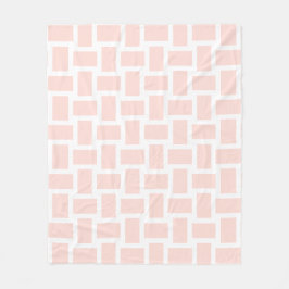 Cobertor De Velo Desenho de Tear de Branco Suave e Rosa Pastel