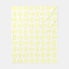 Cobertor De Velo Desenho de Tear de Pastel Branco e Amarelo