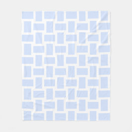 Cobertor De Velo Desenho de Tear Pastel Branco e Azul Bebê