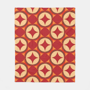 Cobertor De Velo Desenho Geométrico Abstrato Vermelho