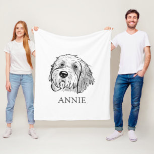 Cobertor De Velo Desenho Personalizado Cachorro Goldendoodle