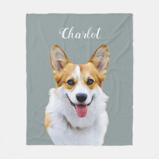 Cobertor De Velo Desenho Personalizado do Cão Galês Corgi