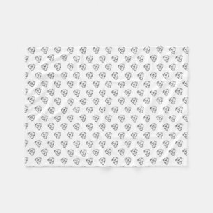 Cobertor De Velo desenho pitbull simples amantes de cães preto bran