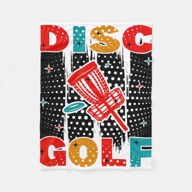 Cobertor De Velo Desenho Retro de Disc Golf Sketch de Disc Golf Vin (Frente)