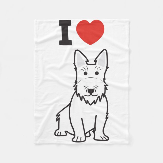 Cobertor De Velo Desenhos animados do cão de Terrier do Scottish (Frente)